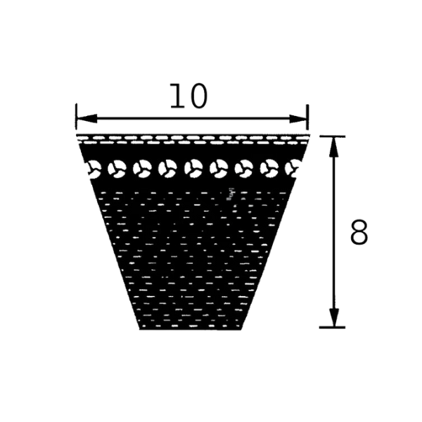 Correia trapezoidal para veículos motorizados 10x960